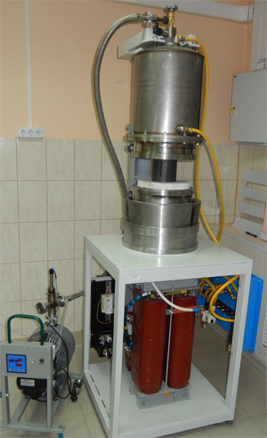 Установка для синтеза функциональных материалов типа A2B6 под давлением в вакууме и различных газовых средах